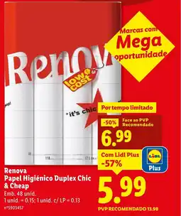 Lidl Renova Papel Higiénico Duplex Chic & Cheap promoção