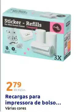 Action Recargas para impressora de bolso... promoção