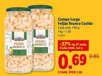 Lidl Campo Largo Feijão Branco Cozido promoção
