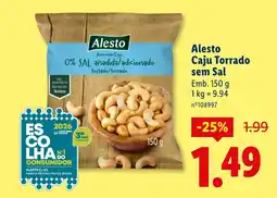 Lidl Alesto Caju Torrado sem Sal promoção