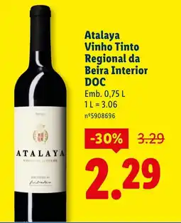 Lidl Atalaya Vinho Tinto Regional da Beira Interior DOC promoção