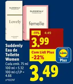 Lidl Suddenly Eau de Toilette Women promoção