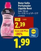 Lidl Deter Solin Perfumador Líquido Rosé promoção