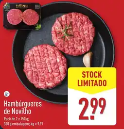 ALDI Hambúrgueres de Novilho promoção