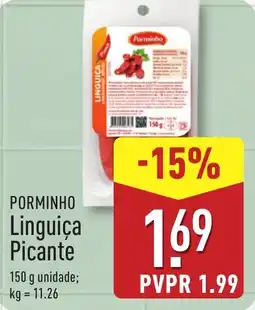 ALDI PORMINHO Linguiça Picante promoção