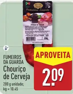 ALDI FUMEIROS DA GUARDA Chouriço de Cerveja promoção