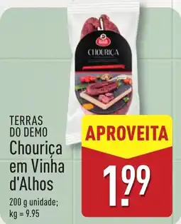 ALDI TERRAS DO DEMO Chourica em Vinha d'Alhos promoção