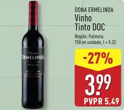 ALDI DONA ERMELINDA Vinho Tinto DOC promoção