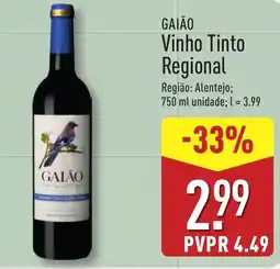 ALDI GAIÃO Vinho Tinto Regional promoção