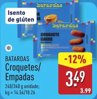 ALDI BATARDAS Croquetes/ Empadas promoção