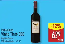 ALDI PAPA FIGOS Vinho Tinto DOC promoção