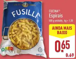 ALDI CUCINA Espirais promoção