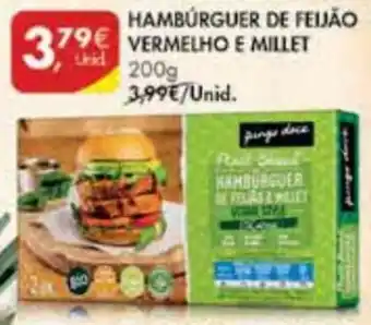 Pingo Doce Hambúrguer de Fejão Vermelho e Millet 200g promoção