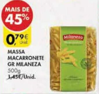 Pingo Doce Massa Macarronete gr Milaneza 500g promoção