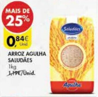 Pingo Doce Arroz Agulha Saludães 1kg promoção