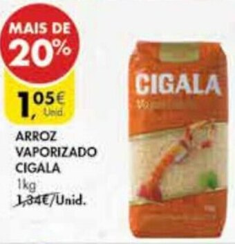 Pingo Doce Arroz Vaporizado Cigala 1kg promoção