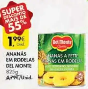 Pingo Doce Ananás em Rodelas del Monte 825g promoção