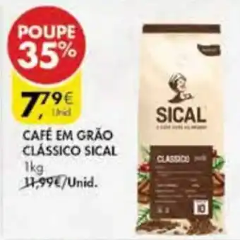 Pingo Doce Café em Grão Clássico Sical 1kg promoção