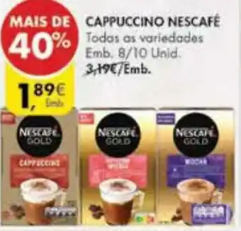 Pingo Doce Cappuccino Nescafé 8/10 Unid promoção