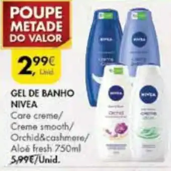 Pingo Doce Gel de Banho Nivea 750ml promoção
