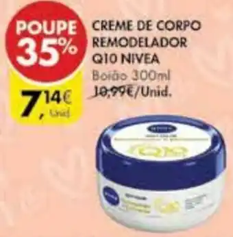 Pingo Doce Creme de Corpo Remodelador Q10 Nivea 300ml promoção