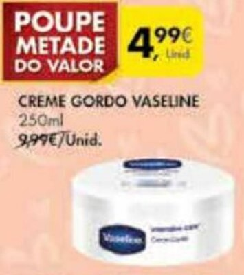 Pingo Doce Creme Gordo Vaseline 250ml promoção
