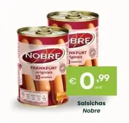 Roque Supermercados Salsichas Nobre promoção