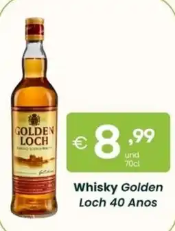 Roque Supermercados Whisky Golden Loch 40 Anos promoção