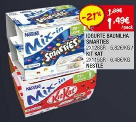 Spar Iogurte nestlé promoção