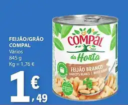 E.Leclerc Feijão/grão compal promoção
