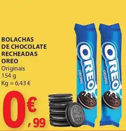 E.Leclerc Bolachas de chocolate recheadas oreo originais promoção