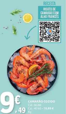 E.Leclerc Camarão cozido promoção