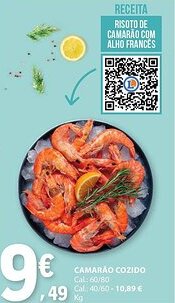 E.Leclerc Camarão cozido promoção