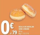 E.Leclerc Bola de berlim sem creme promoção