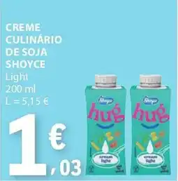 E.Leclerc Creme culinário de soja shoyce promoção