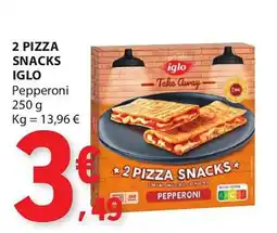 E.Leclerc 2 pizza snacks iglo pepperoni promoção