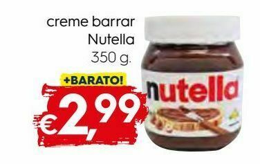 Bolama Creme de avelã nutella promoção