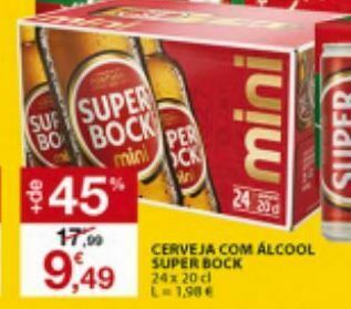 E.Leclerc Cerveja super bock promoção