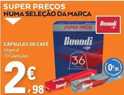 E.Leclerc Cápsulas de café Buondi promoção