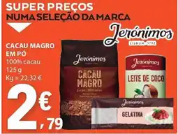 E.Leclerc Cacau magro em pó jerónimos promoção