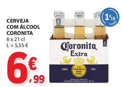 E.Leclerc Cerveja com álcool coronita promoção