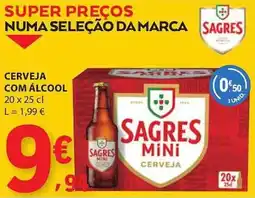 E.Leclerc Cerveja com álcool sagres mini promoção