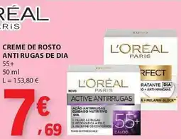 E.Leclerc Creme de rosto anti rugas de dia 55+ promoção