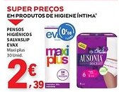 E.Leclerc Pensos higiénicos salvaslip evax promoção