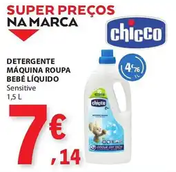 E.Leclerc Detergente máquina roupa bebé líquido chicco promoção