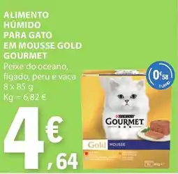E.Leclerc Alimento húmido para gato em mousse gold gourmet promoção