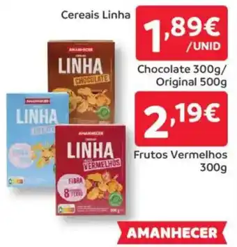 Amanhecer Cereais Linha Frutos Vermelhos promoção