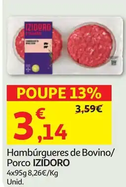 Minipreço Hambúrgueres de Bovino/ Porco IZIDORO promoção
