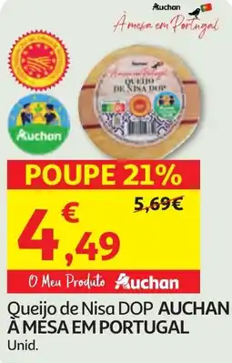 Minipreço Queijo de Nisa DOP AUCHAN À MÉSA EM PORTUGAL promoção
