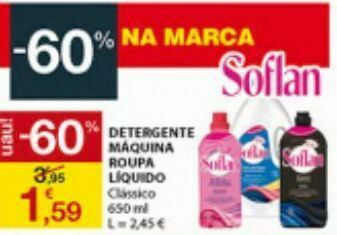 E.Leclerc Detergente líquido soflan promoção